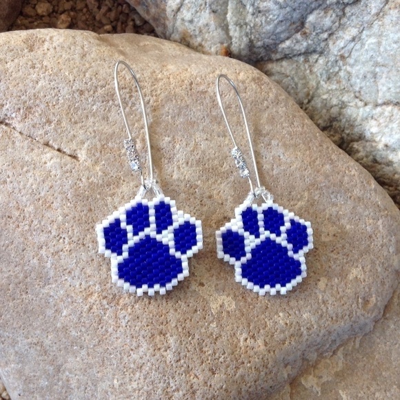 Navy Blue beaded Paws - Picture 3 of 5
